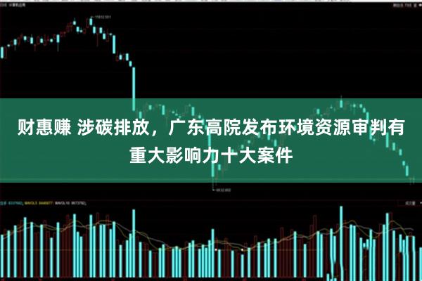 财惠赚 涉碳排放，广东高院发布环境资源审判有重大影响力十大案件