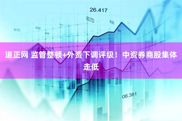 道正网 监管整顿+外资下调评级！中资券商股集体走低